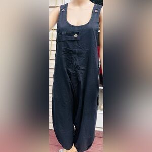 Black cotton  Overalls